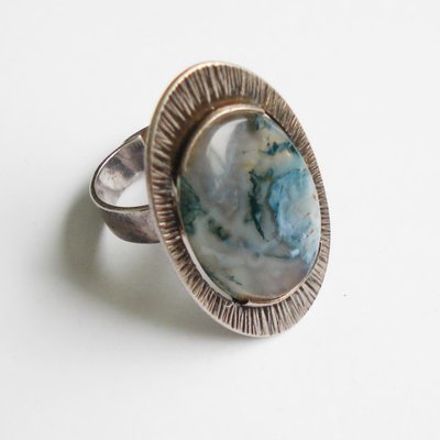 Jasper and Silver Ring by Kupittaan Kulta, Finland-YGE-1327854