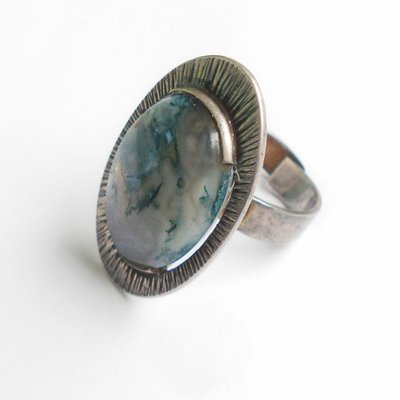 Jasper and Silver Ring by Kupittaan Kulta, Finland-YGE-1327854