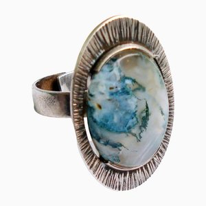 Jasper and Silver Ring by Kupittaan Kulta, Finland-YGE-1327854