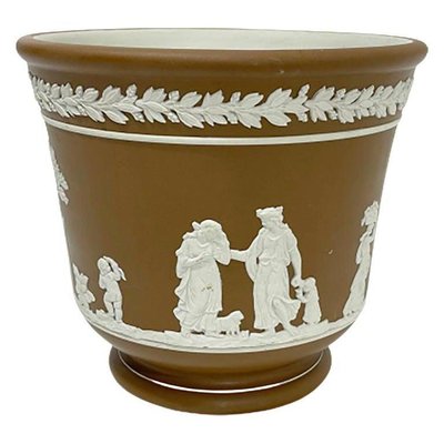 Jasperware Cache Pot from Dudson Brothers of Hanley, England-UCH-1224212