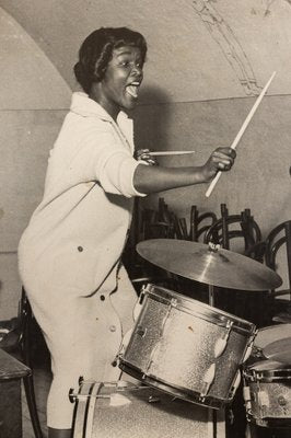 Jazz Band, Black & White Photograph on Wooden Board, 1940s-GPP-1047753