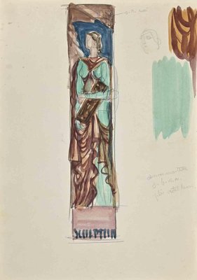 Jean Boudal, The Goddess in Stained Glass, Early 20th-Century-ZCI-1278316