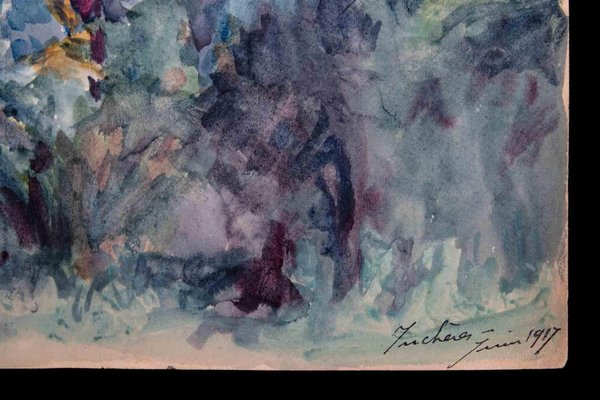 Jean Chapin, Country Church, Original Watercolor, 1917-ZCI-1318111