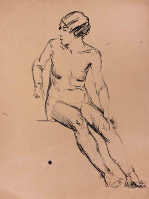 Jean Chapin, Female Figure, Original Drawing, 1930s-ZCI-1317264