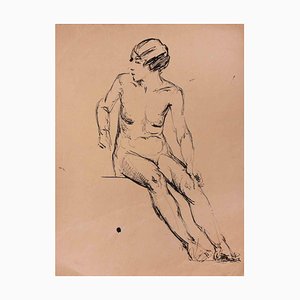 Jean Chapin, Female Figure, Original Drawing, 1930s-ZCI-1317264