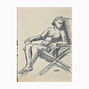 Jean Chapin, Nude of Woman, Pencil Drawing, 1930s-ZCI-1759302