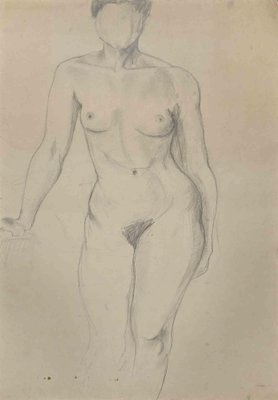 Jean Delpech, Nude, Original Pencil Drawing, Mid-20th Century-ZCI-1422517