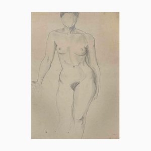 Jean Delpech, Nude, Original Pencil Drawing, Mid-20th Century-ZCI-1422517