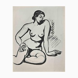 Jean Delpech, Nude, Original Watercolour, Mid-20th Century-ZCI-1422494