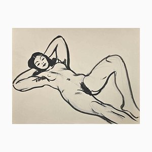 Jean Delpech, Nude, Original Watercolour, Mid-20th Century-ZCI-1422495