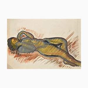 Jean Delpech, Nude, Original Watercolour, Mid-20th Century-ZCI-1422496