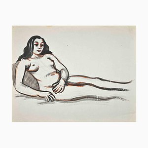 Jean Delpech, Nude, Original Watercolour, Mid-20th Century-ZCI-1422516