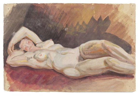 Jean Delpech, Nude Women, Original Watercolor on Paper, Mid-20th Century-ZCI-808369