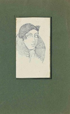 Jean Delpech, Portrait, Original Pencil Drawing, 20th Century-ZCI-1760417