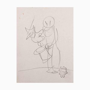 Jean Effel, The Magician, Original Drawing, Mid-20th-Century-ZCI-1272512