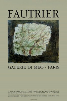 Jean Fautrier, Galerie Di Meo Exhibition Poster, 1986, Print-ZCI-1758835