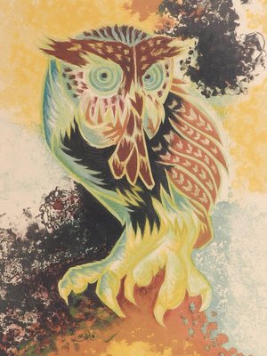 Jean Lurcat, Lithograph Owl, Unframed, 1940-1960s-ARU-838876