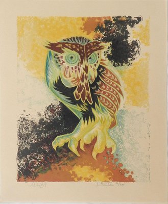 Jean Lurcat, Lithograph Owl, Unframed, 1940-1960s-ARU-838876