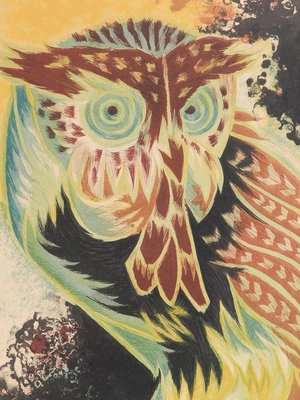 Jean Lurcat, Lithograph Owl, Unframed, 1940-1960s-ARU-838876