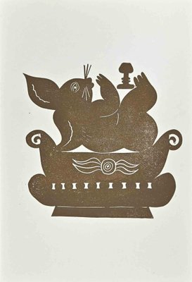 Jean Lurçat, The Rabbit in Vase, Lithograph, Mid-20th Century-ZCI-1310261