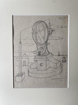 Jean Michel Sept, Methaphysical Composition, Pencil, 1947-ZCI-803769