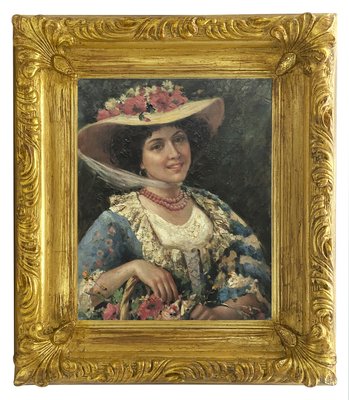 Jean Philipe Moreno, Spring Portrait, French School, 2002, Oil on Canvas, Framed-YUW-1317068