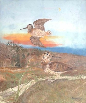 Jean Pierre Gouysse, Birds, Oil Painting on Canvas, 1972-ZCI-1290355