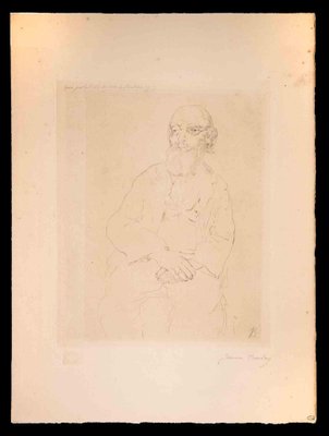 Jeanne Bardey, The Old Teacher of Philosophy, Original Drypoint, 1913-ZCI-1264849