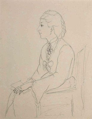 Jeanne De Jesse, Portrait, Original Drawing, Early 20th-Century-ZCI-1164438