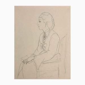 Jeanne De Jesse, Portrait, Original Drawing, Early 20th-Century-ZCI-1164438