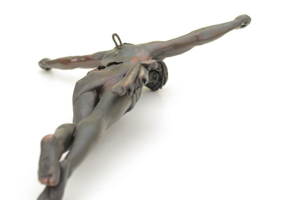 Jesus Crucifix in Copper Metal, South Germany, 19th Century-DUM-1783544