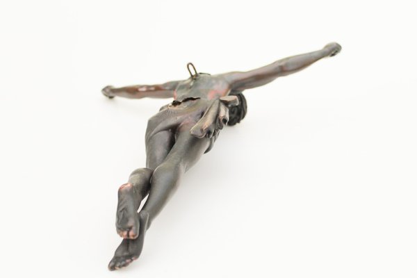 Jesus Crucifix in Copper Metal, South Germany, 19th Century-DUM-1783544