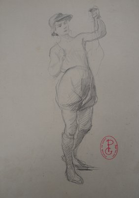 Jeune Homme au Chapeau Drawing by Georges Picard-KHH-545625