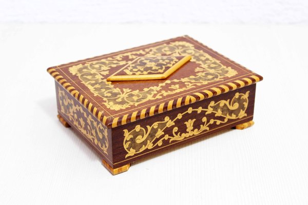 Jewelry Box in Marquetry, 1970s-BQF-1807774