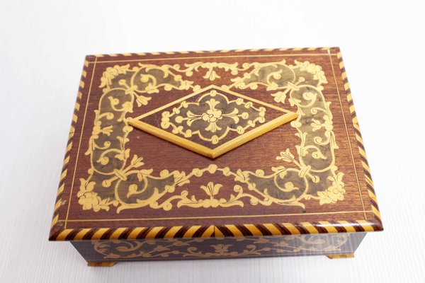 Jewelry Box in Marquetry, 1970s-BQF-1807774