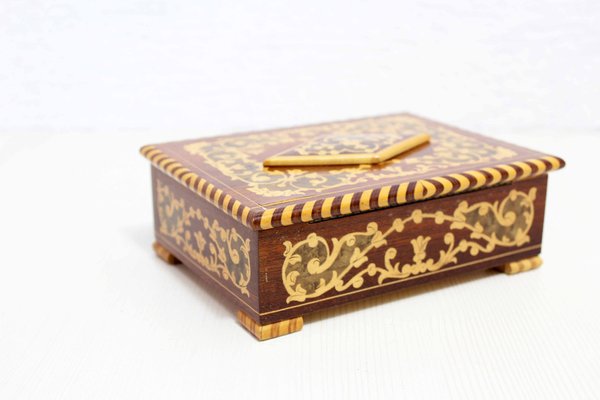 Jewelry Box in Marquetry, 1970s-BQF-1807774