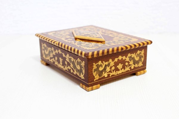 Jewelry Box in Marquetry, 1970s-BQF-1807774