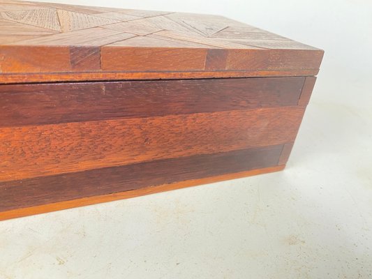 Jewelry Box in Wood with Geometrical Inlays, France, 1970s-UR-1723411