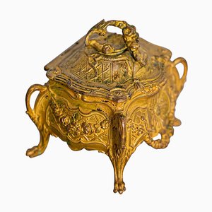 Jewelry Box with Silk Satin Padding, France, 1800s-RCE-1099992