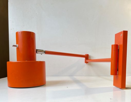 Jo Hammerborg Orange Scale Swing Arm Wall Lamp for Fog & Mørup, 1970s-LCR-1298622