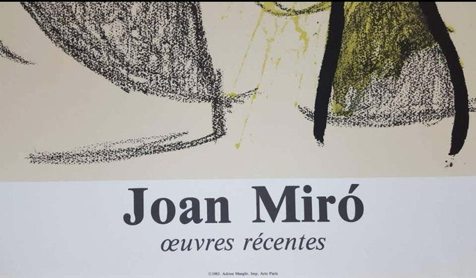 Joan Miro, Recent Works, Original Lithographic Poster, 1983-NRC-1780798