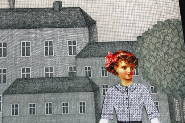 Joanna Wiszniewska Domańska, Paper Town - Girl with a Stroller, 2017-XHG-930605