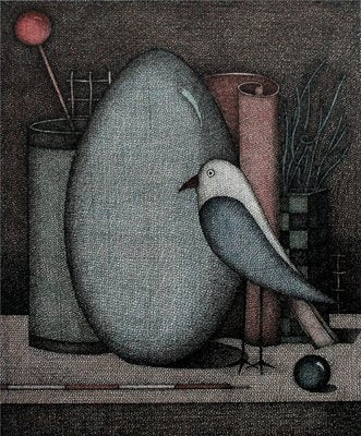 Joanna Wiszniewska Domańska, Still Life with a Bird, 1999-XHG-930608