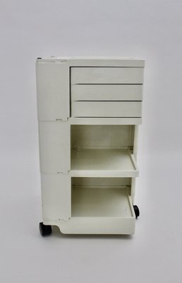 Joe Colombo White Plastic Storage Trolley Boy for Bieffeplast, Italy, 1970s-NB-1385599