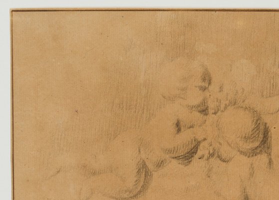 Johann Heinrich Tischbein, Three Putti, Figure Study, 18th-Century, Charcoal-OJR-1273481