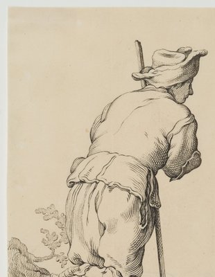 Johann Heinrich Wilhelm Tischbein, Shepherd with a Stick, 1790, Drawing-OJR-1273260