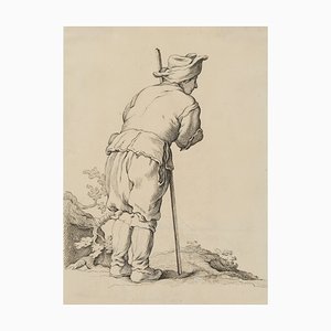 Johann Heinrich Wilhelm Tischbein, Shepherd with a Stick, 1790, Drawing-OJR-1273260