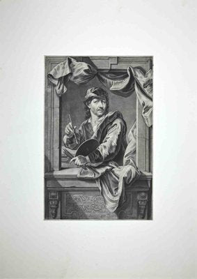 John Faber II, Portrait of Sculptor John Michael Rysbrack, Mezzotint, 1734-ZCI-1014394