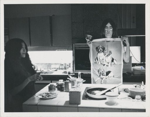 John Lennon and Yoko Ono, 1970s, Black and White Photograph-DYV-1310174