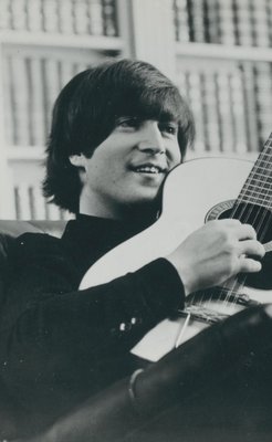 John Lennon with Guitar, 1970s, Black and White Photograph-DYV-1310172